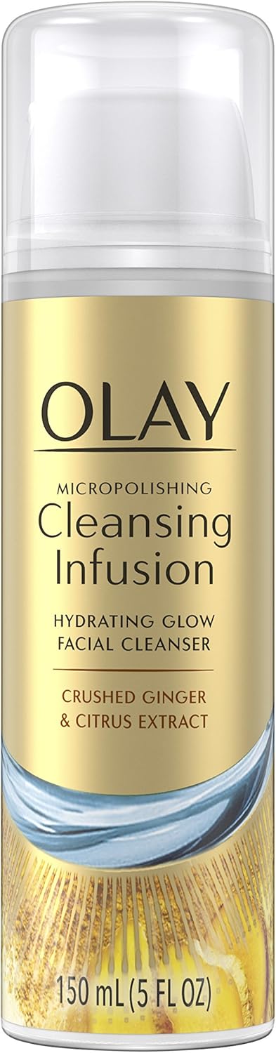 Olay Micropolishing Cleansing Infusion Facial Cleanser Ginger, 5.0 Fluid Ounce