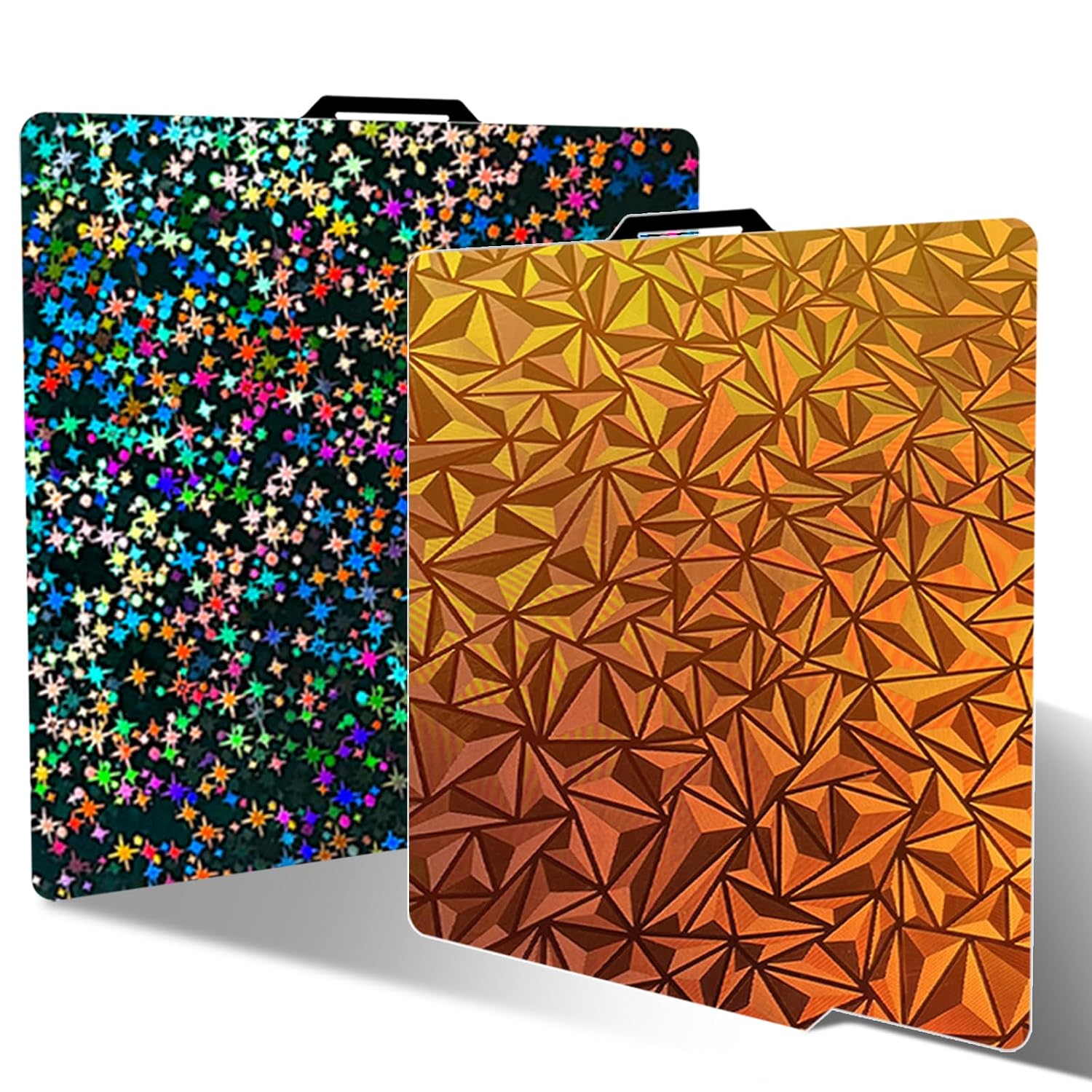 Chameleon & Star Bamboo Holographic Plate 257X257mm for Bambu Lab P2S/A1/P1S/P1P/X1C/X1/X1E, Double Sided Patterns Flexible Removable Spring Steel Heated Printing Bed Platform