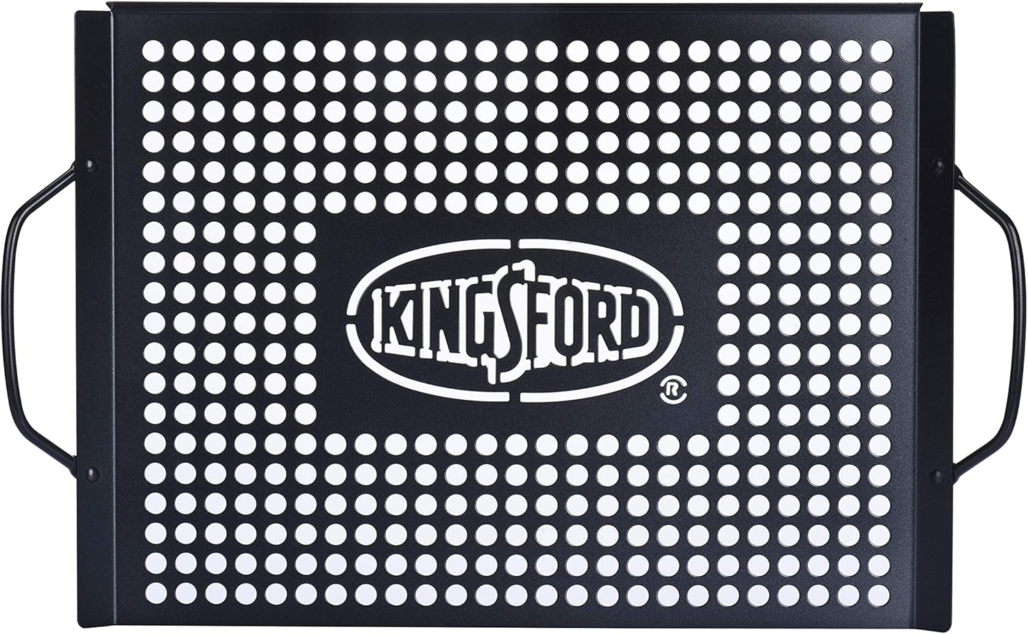 Kingsford Heavy Duty Non-Stick Grill Topper | Non-Stick, Rust Resistant Grill Pan with Handles | Easy to Use BBQ Grill Accessories Made from Durable Carbon Steel | Kingsford Grill Accessories