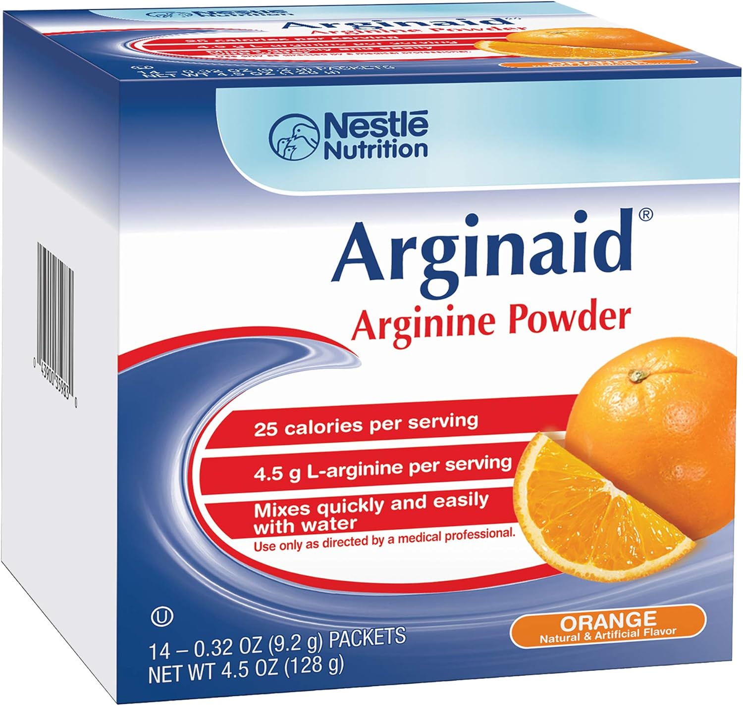Nestle Resource Arginaid Drink Mix Orange (Case of 56 Packets) by Nestle Nutrition