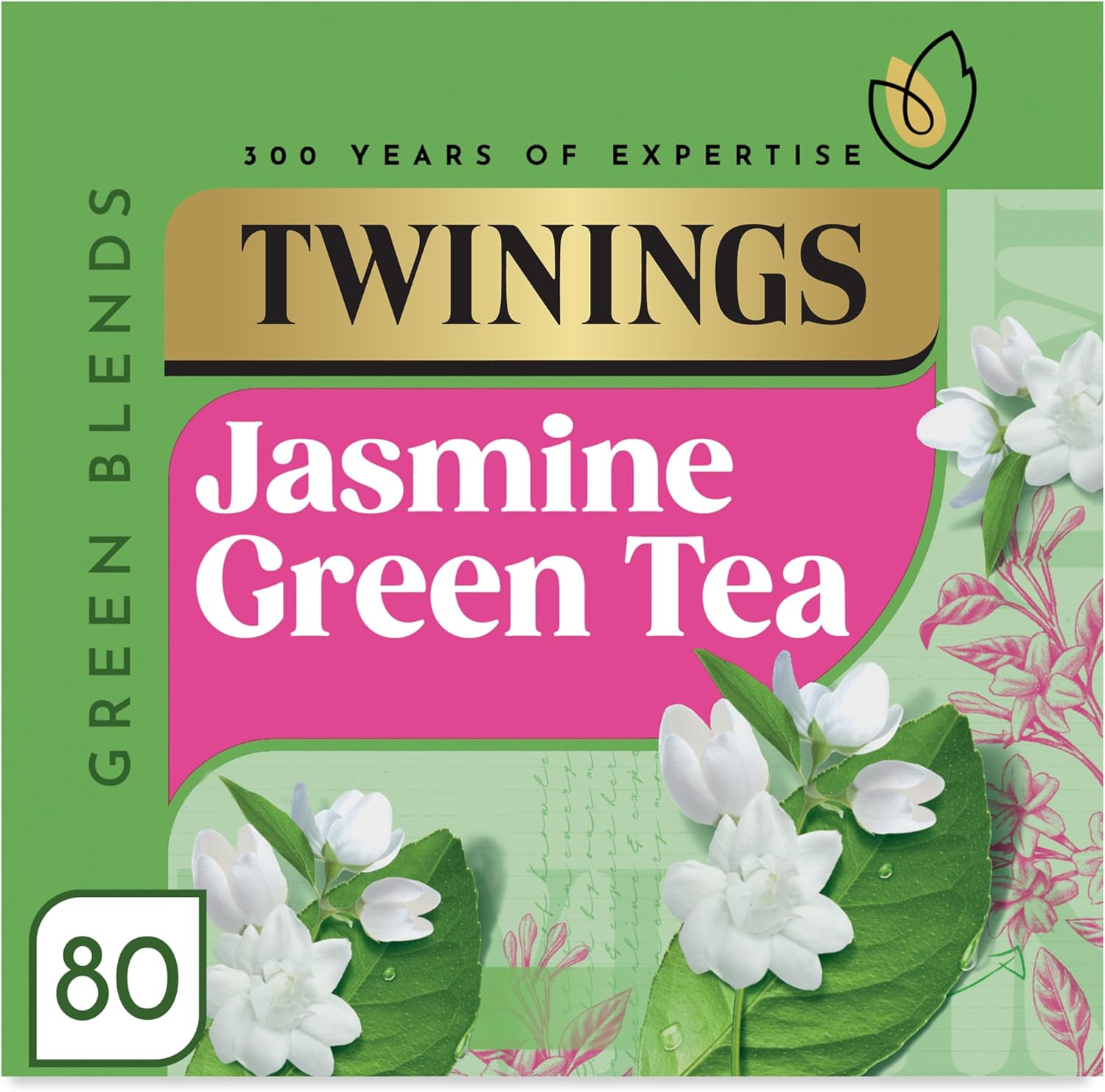 Twinings Jasmine Green Tea, 80 Tea bags