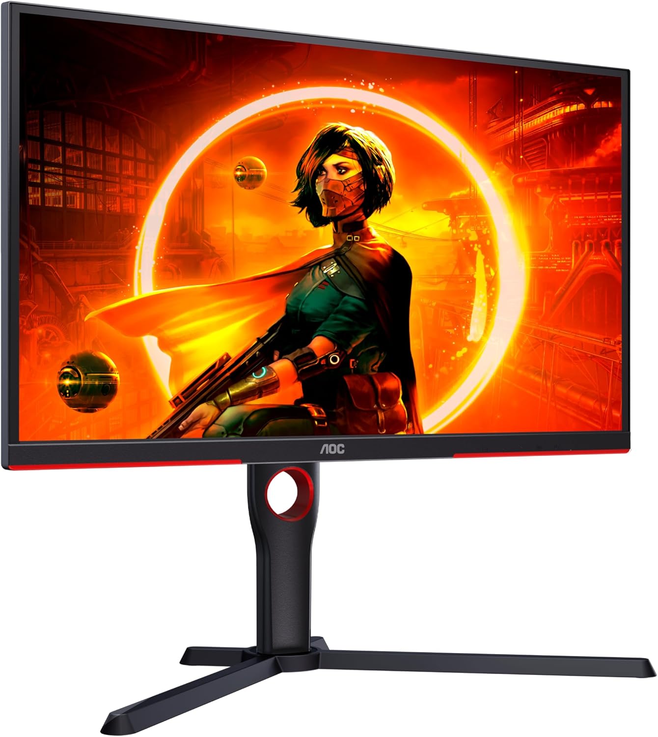 AOC Gaming 25G3ZM/BK - 24.5" 240Hz FHD Monitor, 0.5ms MPRT, FreeSync Premium (1920x1080, HDMI 2.0 x 2, DisplayPort 1.2 x 1, Headphone out (3.5mm)) black/red