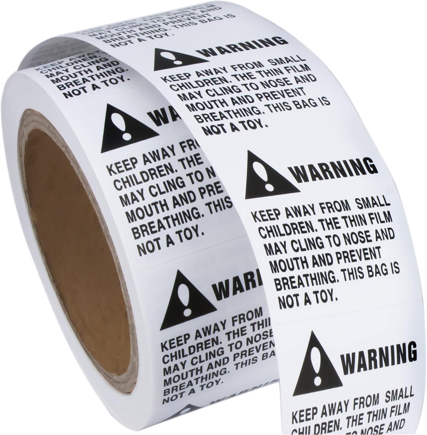 Eucatus Super Adhesive Suffocation Warning Stickers 3 Pack. Bulk (1,500) Perforated 2 x 2 Self-Adhesive, Child Choking Hazard Labels. Meets FBA Shipping Safety Regulations for Bags & Polybags