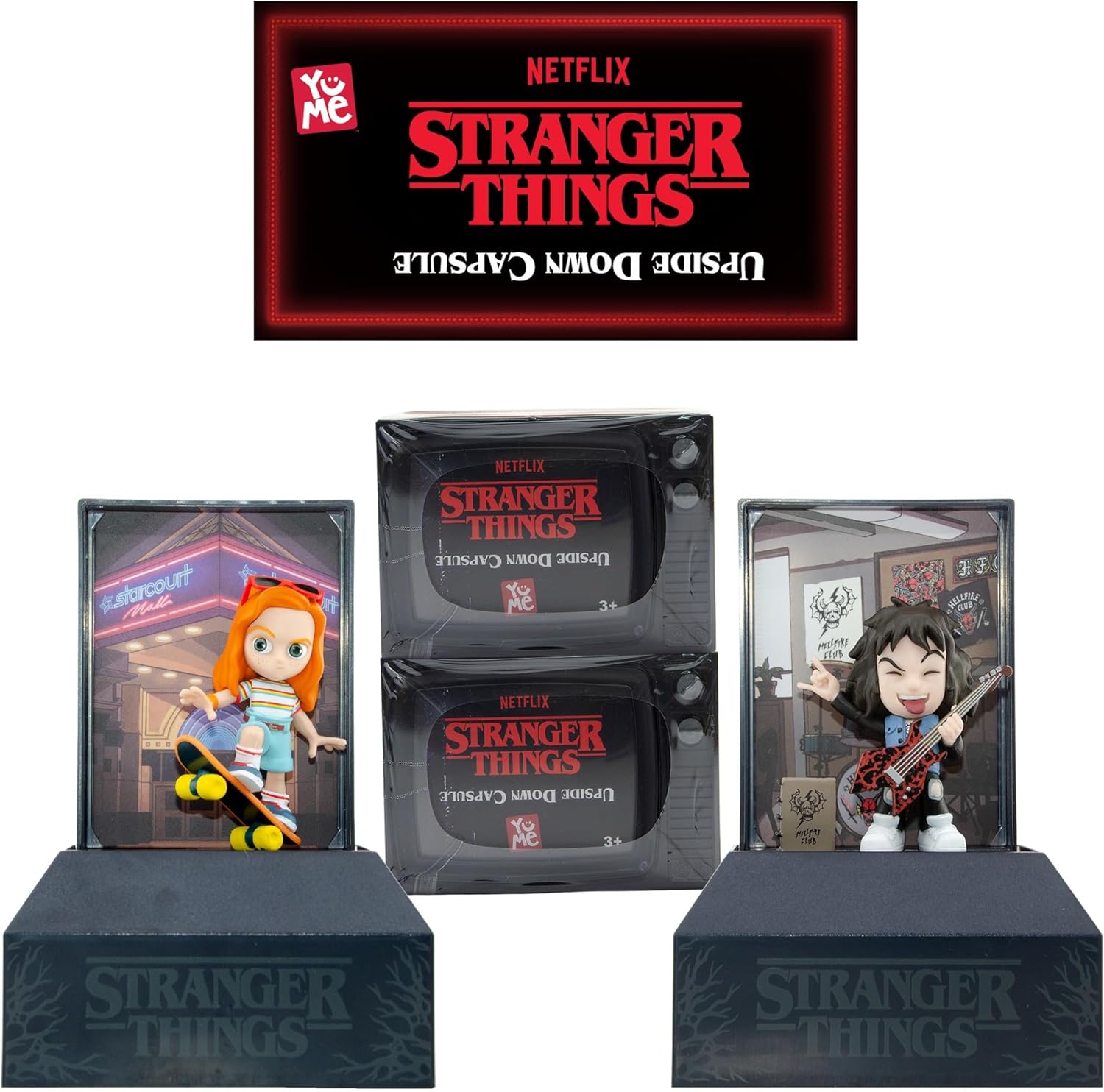 YuMe Official Stranger Things Upside Down Capsules – Series One 2 Pack Vintage Blind Box Action Figures, Netflix Collectible Toys for Fans & Collectors, 80s-Inspired Mystery Gift
