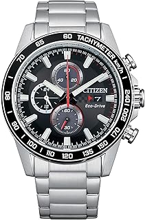 Citizen Men's Sport Casual Brycen Eco-Drive Chronograph Stainless Steel Watch, 12/24 Hour Time, Date, Tachymeter, 100 Meters Water Resistant, Spherical Mineral Crystal, Weekender