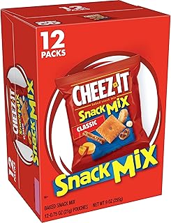 Cheez-It Snack Mix, Lunch Snacks, Office and Kids Snacks, Classic, 9oz Box (12 Packs)
