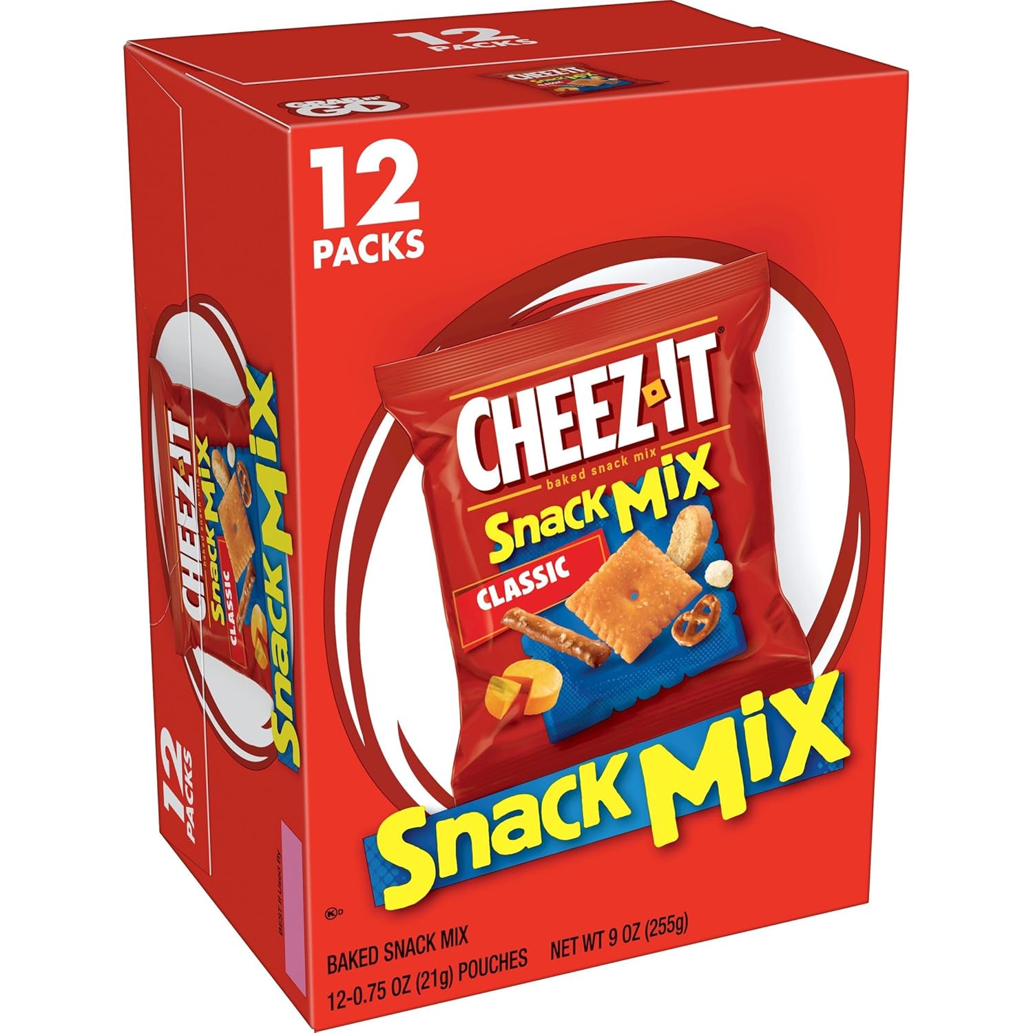 Cheez-It Snack Mix, Lunch Snacks, Office and Kids Snacks, Classic, 9oz Box (12 Packs)