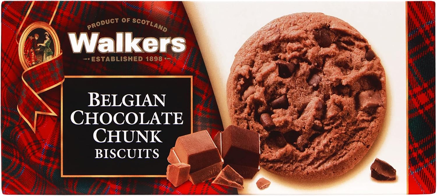 Walker's Shortbread Double Choc Chunk Biscuits, Traditional Biscuits By Scottish Recipe, 150g