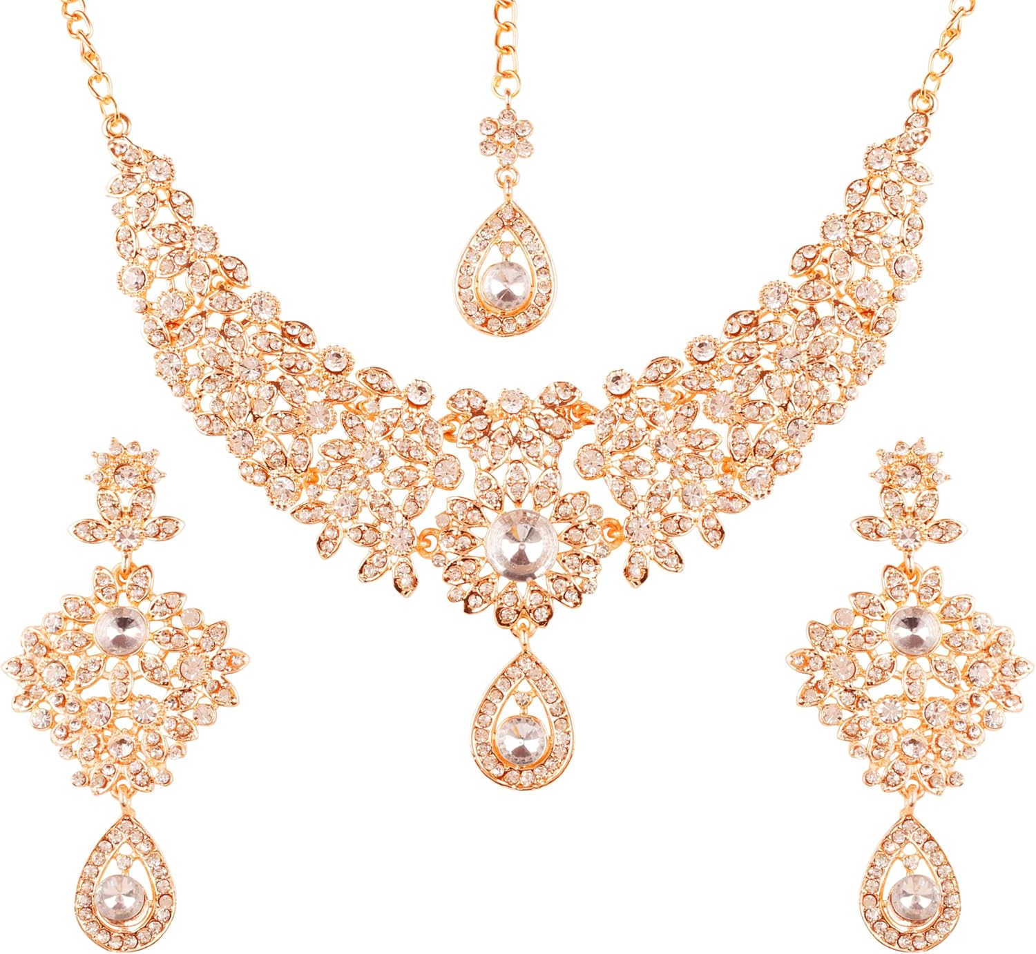 Touchstone Hollywood Glamour Grand Wedding Evening wear Jewelry Necklace for Women