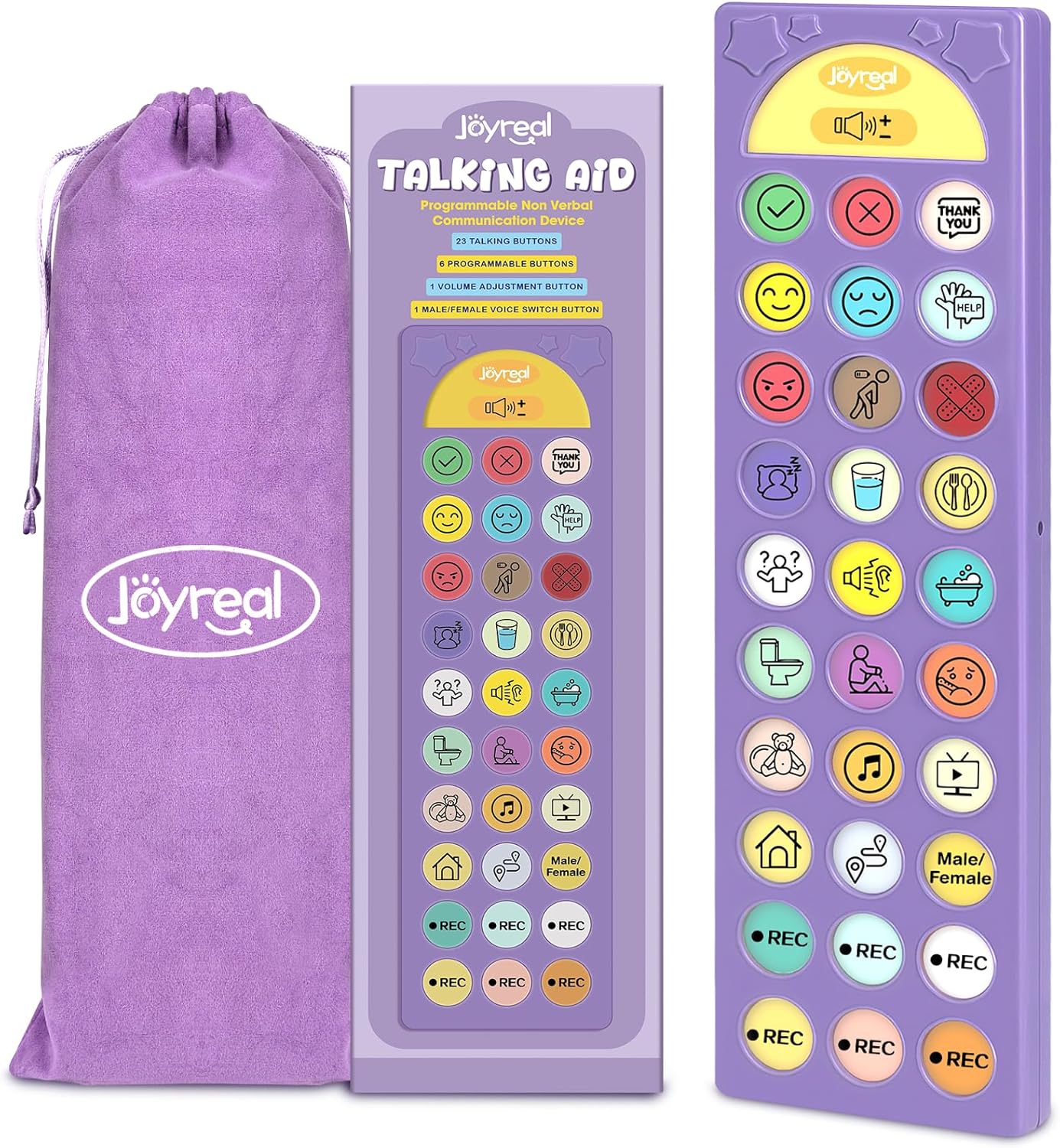 AAC Communication Device for Autism, Joyreal Autism Sensory Equipment for Speech Therapy & Stroke Rehab. Autism Aids with 6 Programmable Buttons & Adjustable Volume, Autism Toys for Kids and Adults