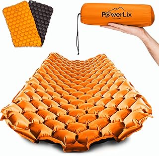 POWERLIX Ultralight Inflatable Sleeping Pad - Air Mattress for Camping, Backpacking, Hiking with Bag, Repair Kit