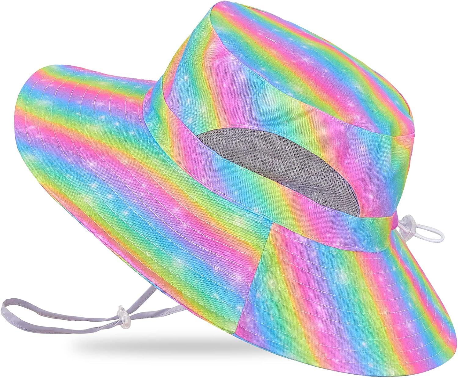 Kids Sun Hat for Girls Mesh Bucket Hat Toddler UV Protection Beach Hat Kids Foldable Fishing Hat for Girls 2-8 Years