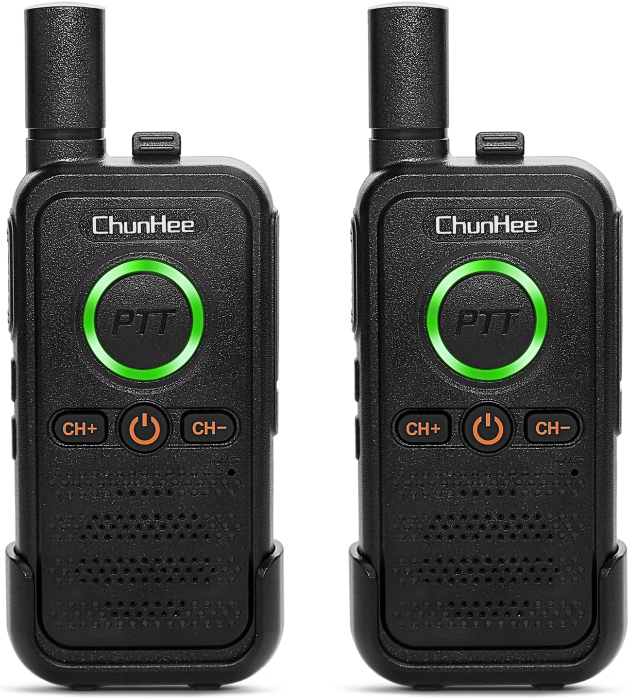 ChunHee 2 Pack Black Intercoms Wireless for Home Caregiver Pager Intercom for Elderly with Emergency SOS Alarm, 1.5 Miles Long Range Wireless Intercom System for Business Room to Room Communication