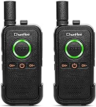 ChunHee 2 Pack Black Intercoms Wireless for Home Caregiver Pager Intercom for Elderly with Emergency SOS Alarm, 1.5 Miles Long Range Wireless Intercom System for Business Room to Room Communication