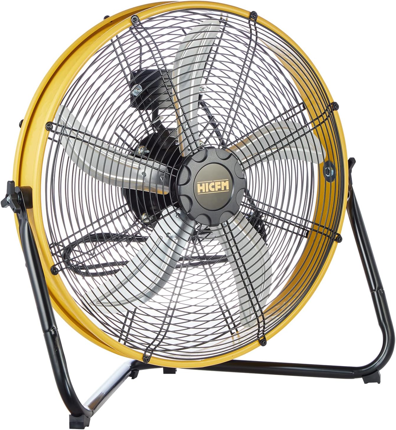 HiCFM 6300 CFM 20 inch Heavy Duty Shroud Fan with IP44 Enclosed Powerful 1/4 Motor, High Velocity Air Circulator for Workshop, Garage, Commercial or Industrial rooms - UL Safety Listed