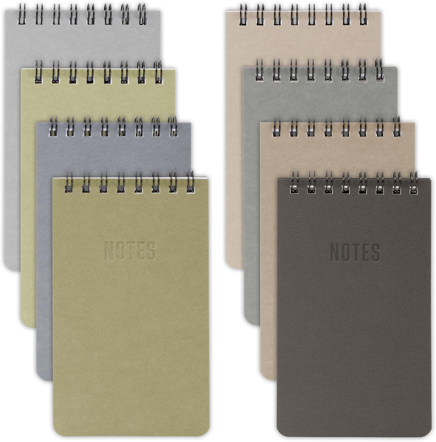 ZICOTO Aesthetic Pocket Notebooks Set Of 8 - Small 3x5 Spiral Notepads With Lined Pages For Women Or Men - The Perfect Little Mini Pads to Stay Organized and Boost Productivity at Work or School