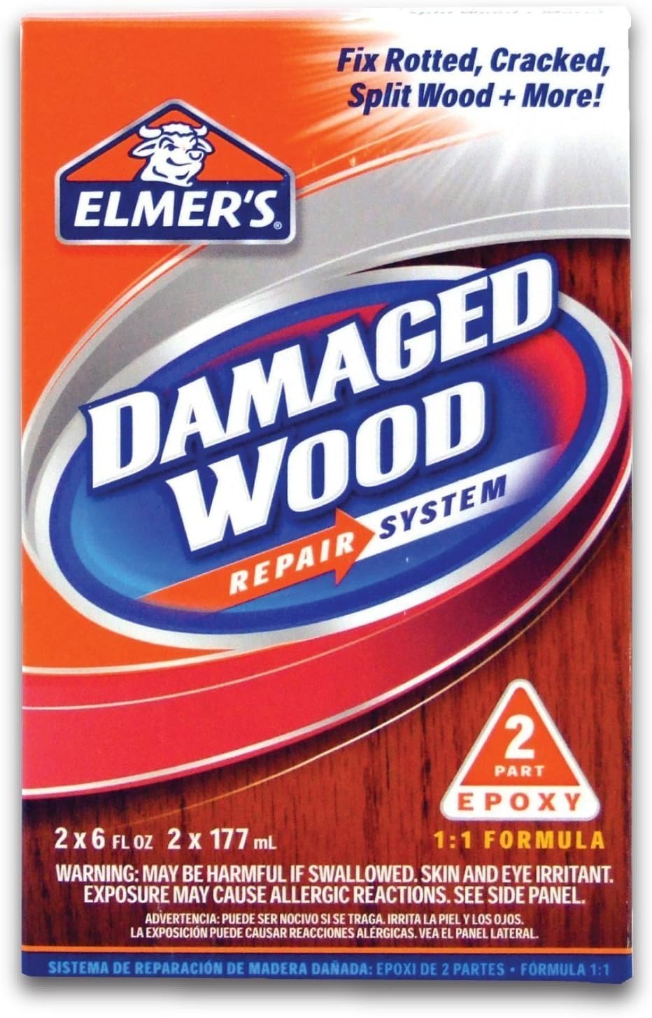 Elmer's E761Q Two 6 Oz Elmer's Damaged Wood Repair System