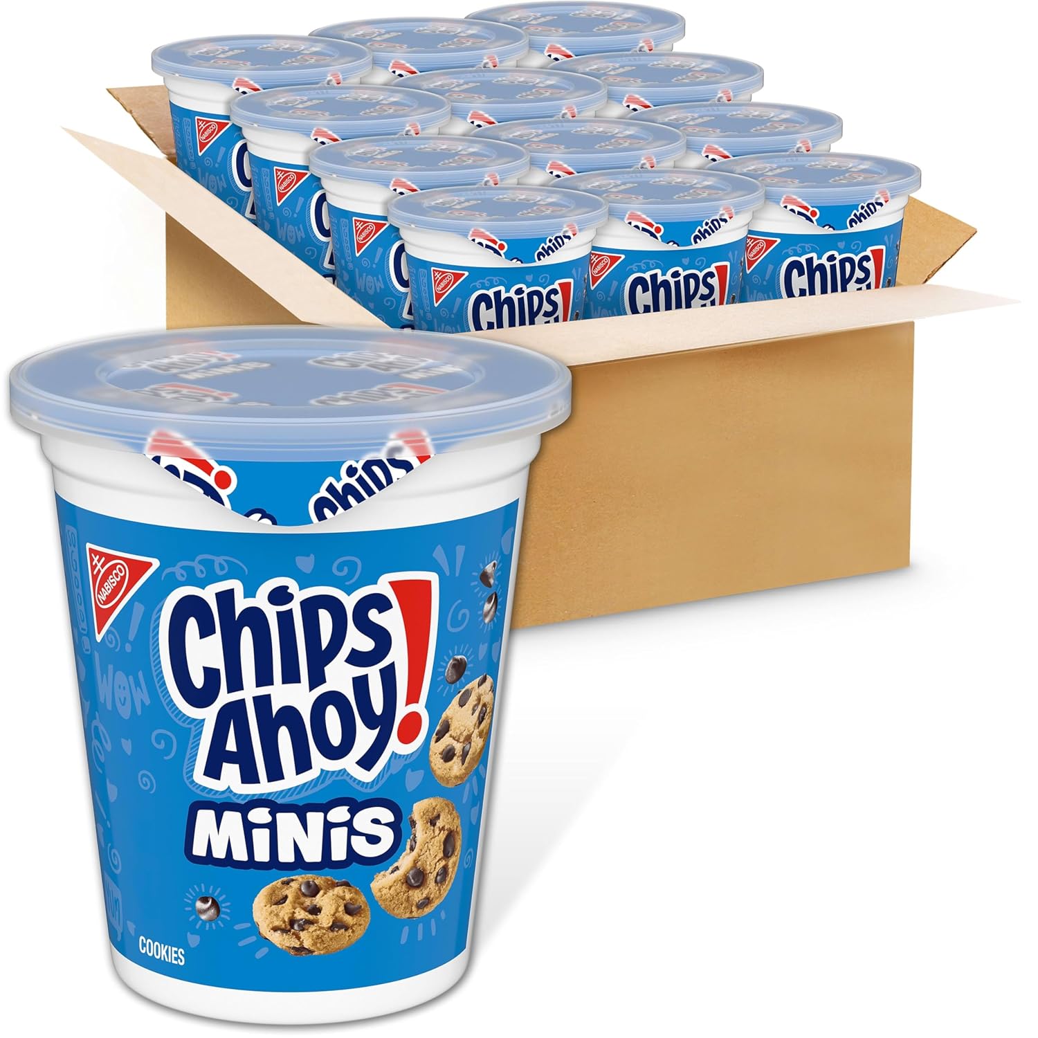 CHIPS AHOY! Minis Original Fudgy Chocolate Chip Cookies, 12-3.5 oz Cups