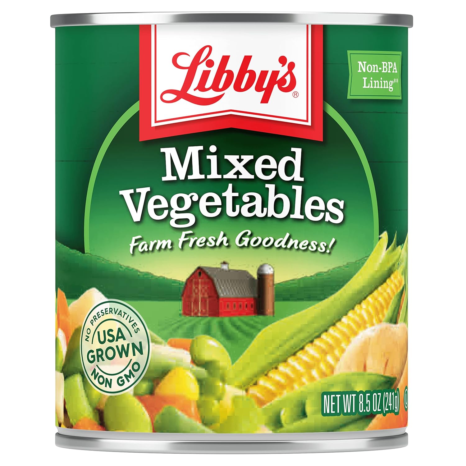 Libby's Mixed Vegetables | Delicious Vegetable Favorites | Colorful Carrots, Potatoes, Peas, Corn, Green Beans, Celery, Lima Beans | Grown & Made in USA | 8.5 oz (Pack of 12)