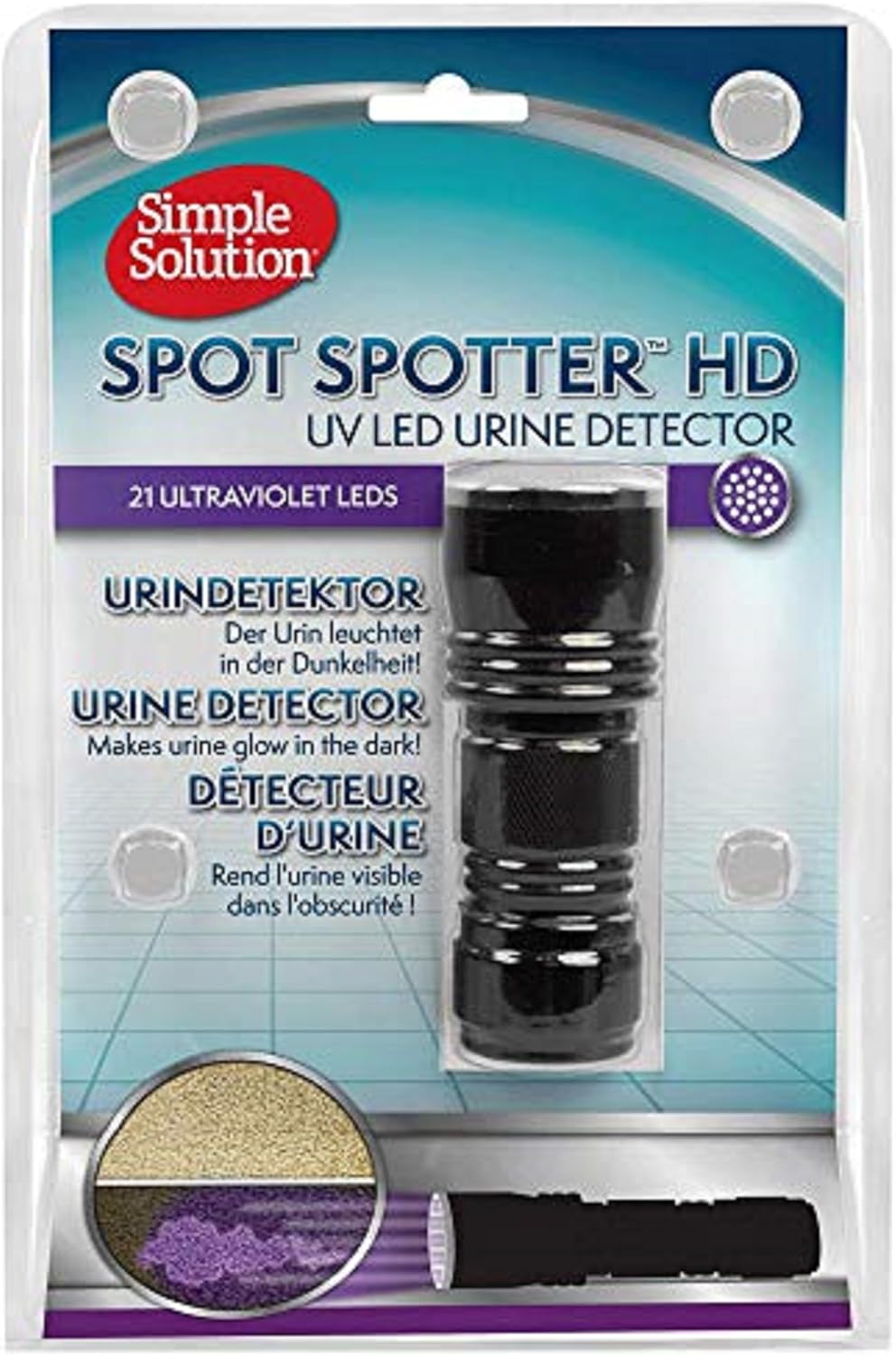 Simple Solution Spot Spotter UV LED Urine Detector Spot and Eliminate Pet Urine Stains and Odours