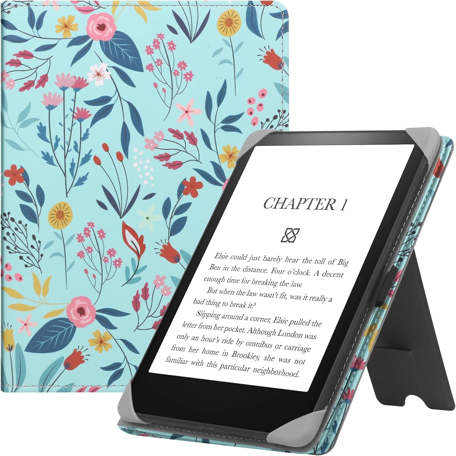 HGWALP Universal Stand Case for 6-7 inch eReaders-Premium PU Leather Folio Stand Cover with Handstrap Compatible with All 6", 6.8",7" kindle Paperwhite/Colorsoft/Kobo/Voyaga/Lenovo/Sony eReaders-SPB