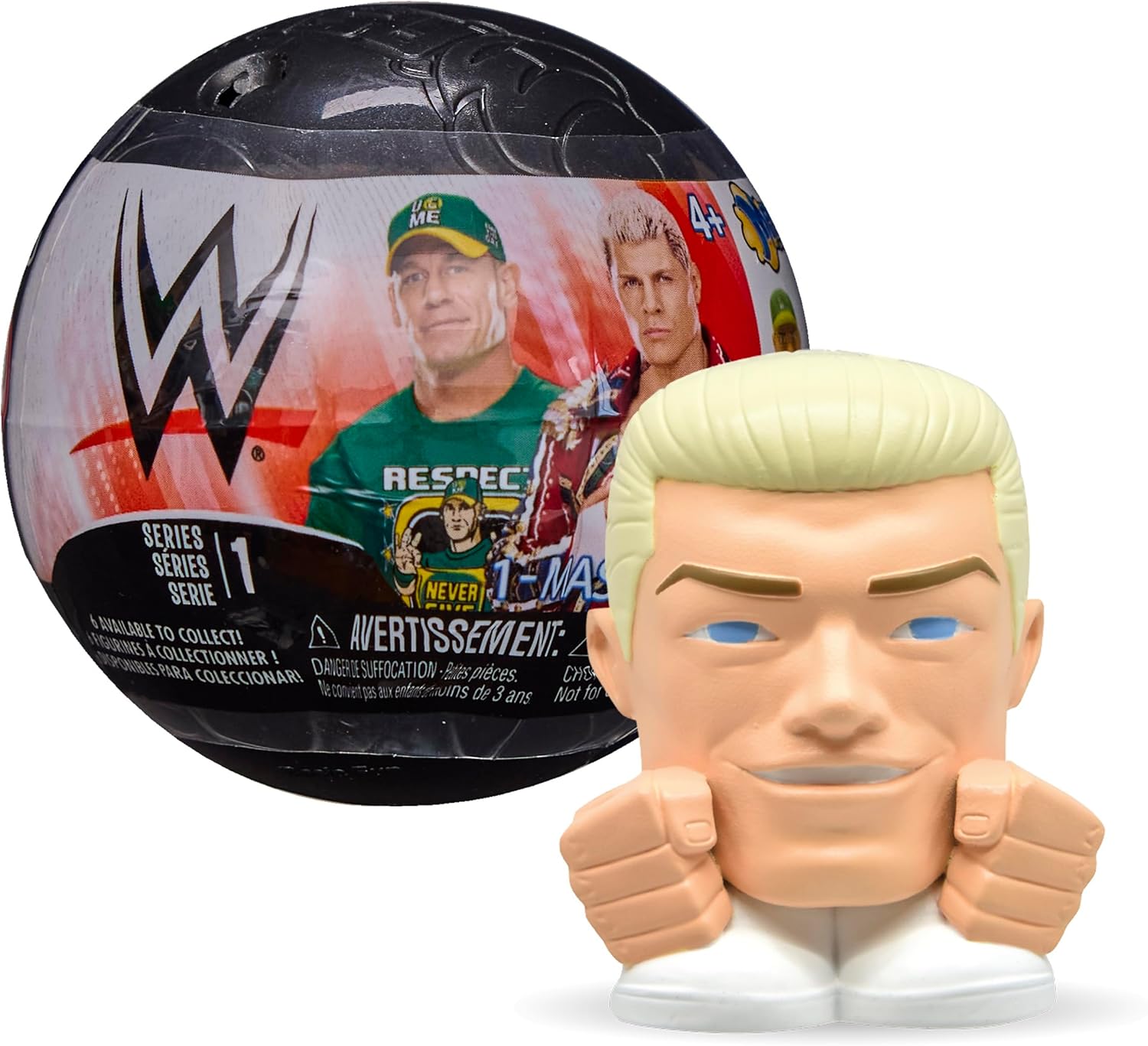 Mash'ems WWE, Squishy collectable figures, 6 to collect, Ages 4+