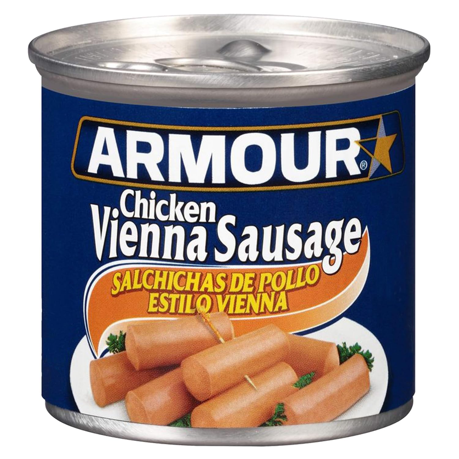 Armour Star Chicken Vienna Sausage, Canned Sausage, 4.6 OZ (Pack of 24)