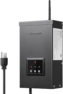 DEWENWILS Smart Low Voltage Landscape Transformer 300W, 3 Independent Outputs, 120V AC to 12V/14V AC, Landscape Lighting Transformer with Schedule & Timer, Work with Alexa & Google Assistant