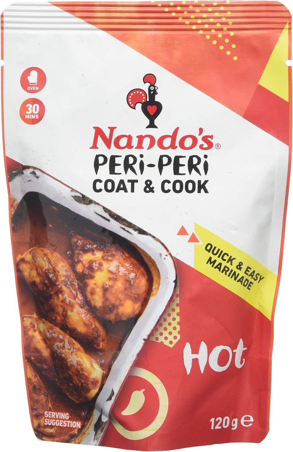 Nando's Coat 'n Cook Peri-Peri Chicken Original Hot Sauce 120 g, Pack of 12