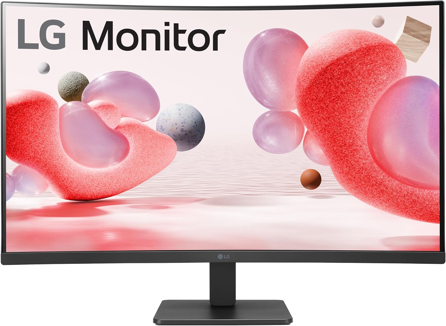 LG 32MR50C-B Curved Monitor 32-Inch FHD 100Hz AMD FreeSync OnScreen Control Dynamic Action Sync Black Stabilizer Tilt Stand (HDMI) - Black
