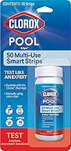 Clorox® Pool&Spa™ Swimming Pool Water Test Strips, Customized Test Results, Compatible with Clorox Pool App, 50 Test Strips (Pack of 1)
