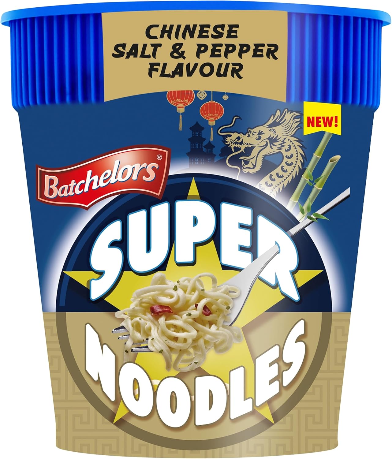 Batchelors Super Noodles Chinese Salt & Pepper Chicken Flavour, Instant Snack Ready in 4 Minutes, 75 g Pot (Pack of 1)