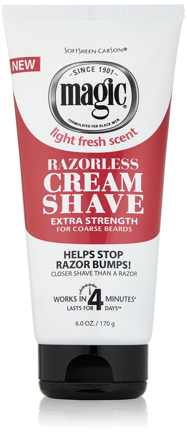 SoftSheen-Carson Magic Razorless Cream Shave - Extra Strength for Coarse Beards, 6 oz
