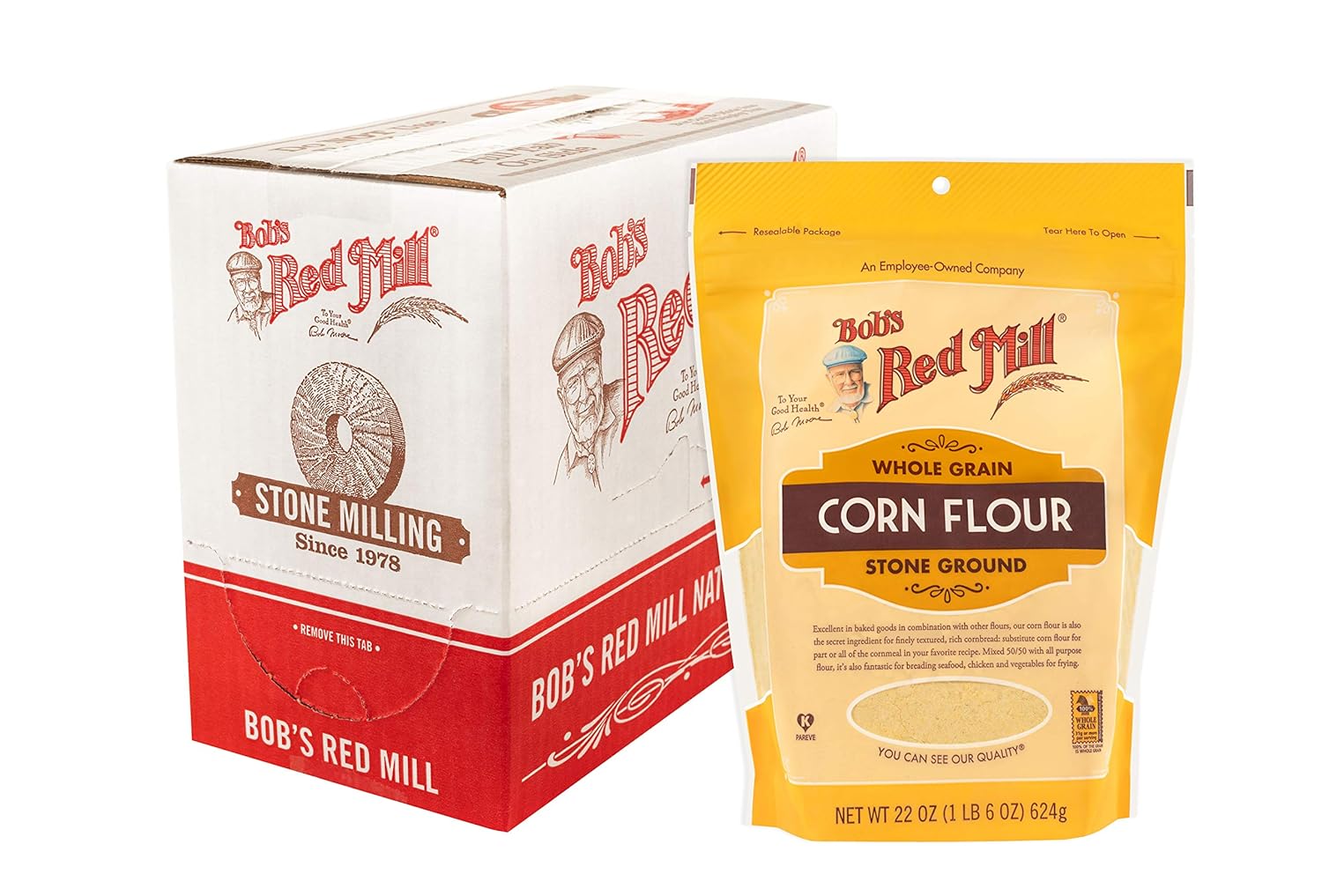 Bob's Red Mill Yellow Corn Flour, 22-ounce (Pack of 4)