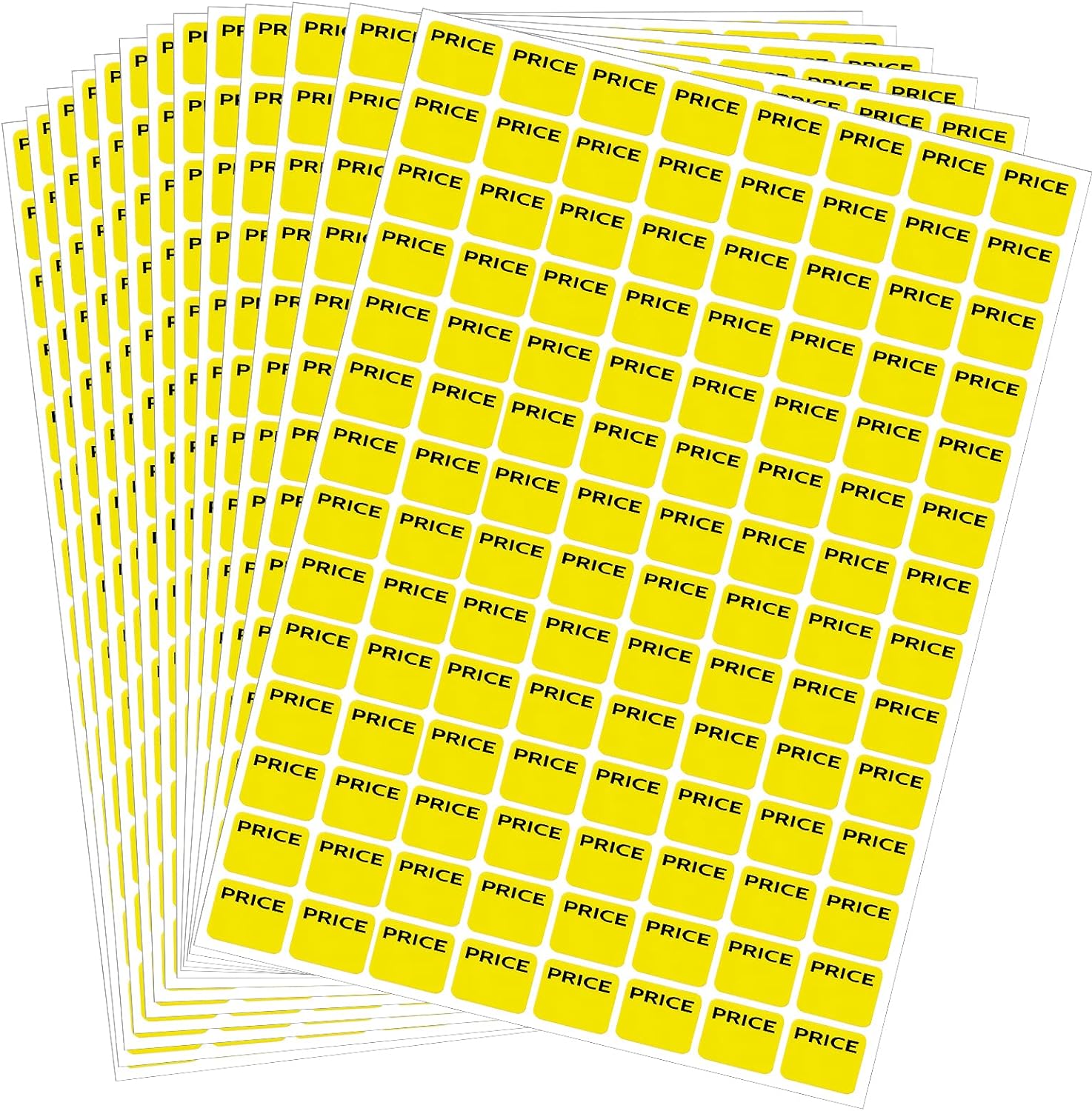 Boao 2240 Pcs Yard Garage Sale Price Stickers Prepriced Garage Sales Price Stickers Pricing Labels Yard Supplies for Attractive Pricing Flea Markets Retail Use(Yellow)