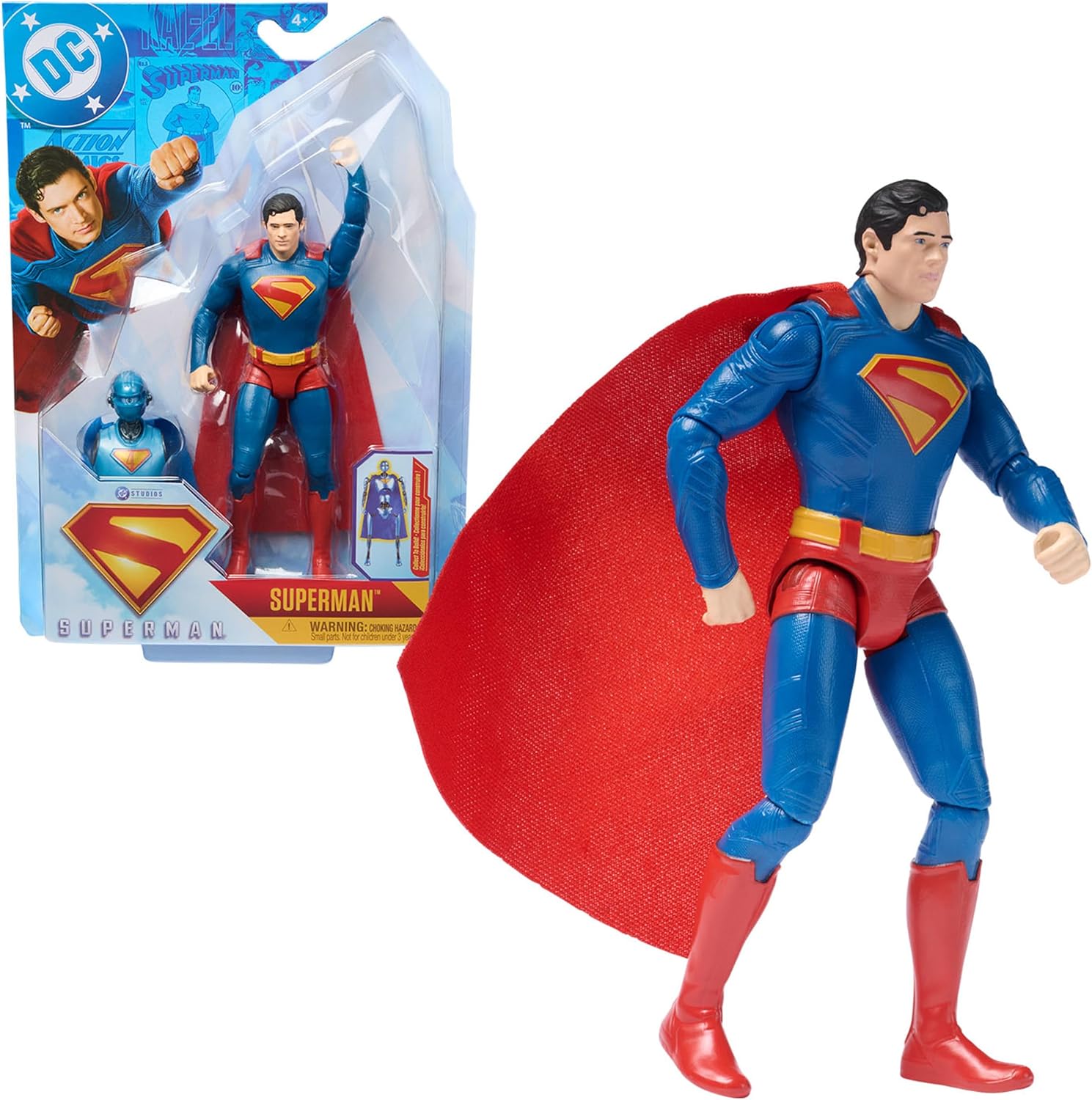 DC Comics, Superman 6-Inch Action Figure, Authentic Superman Movie Styling, Super Heroes Kids Toys for Boys and Girls Ages 4 and Up