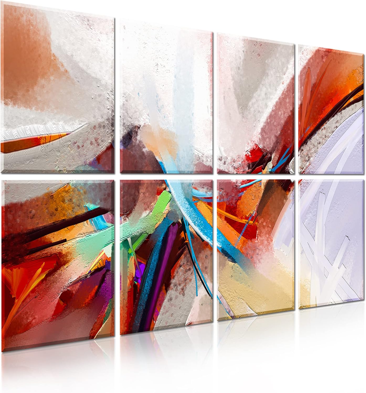 Ruonin.X 8 Pack Decorative Art Acoustic Panel .47"x 31" Sound Absorbing Panel,Acoustical Soundproof Wall Panels,Better Acoustic than foam, Suitable for Recording Studio and Home Acoustical Treatments.