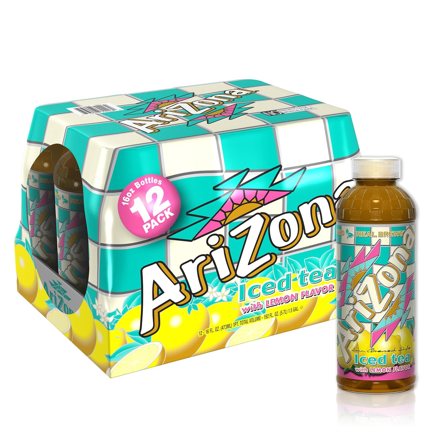 AriZona Lemon Tea - 16 Fl Oz (Pack of 12)