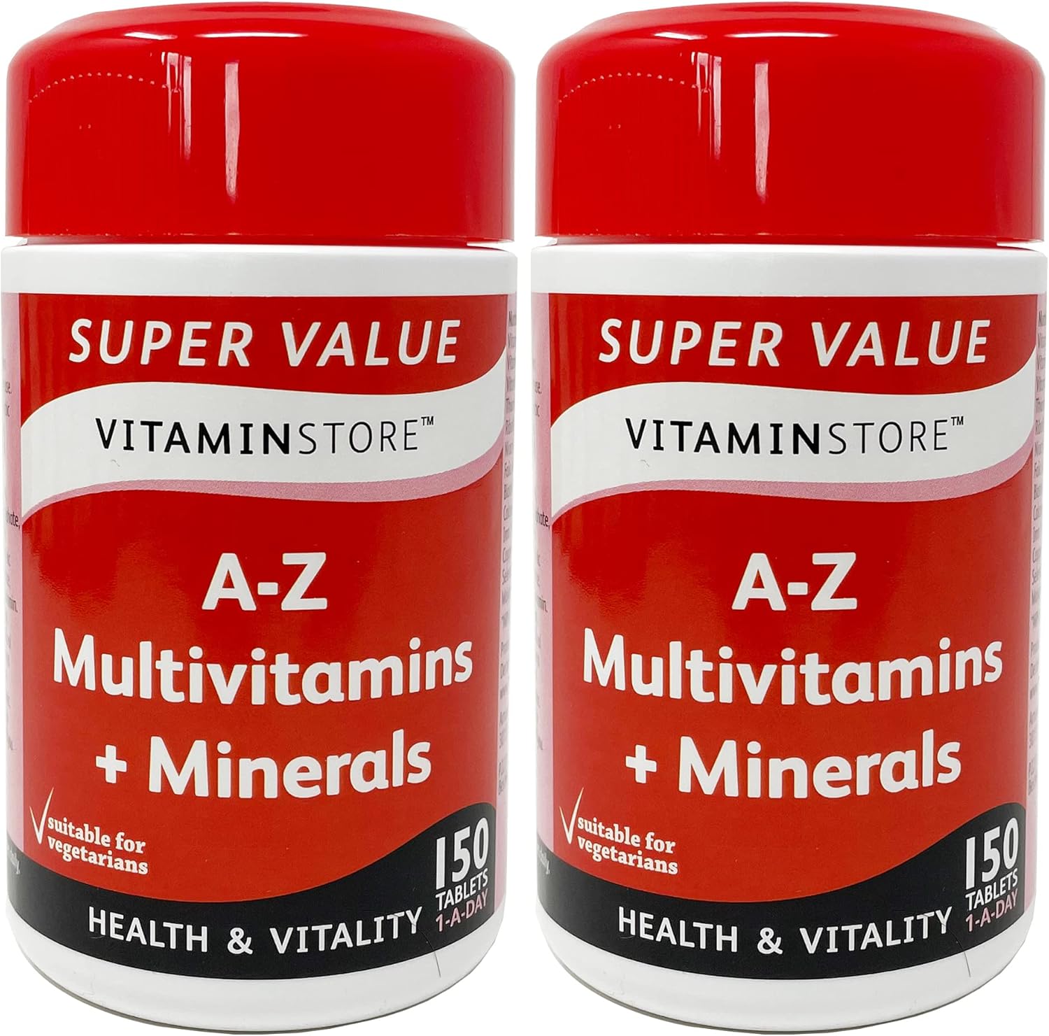 Vitamin Store A-Z Multivitamins & Minerals Food Supplement, 150 Tablets per Tub, Pack of 2 Tubs, 10 Months Supply