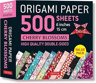 Origami Paper 500 sheets Cherry Blossoms 6" (15 cm): Tuttle Origami Paper: Double-Sided Origami Sheets Printed with 12 Different Patterns (Instructions for 6 Projects Included)