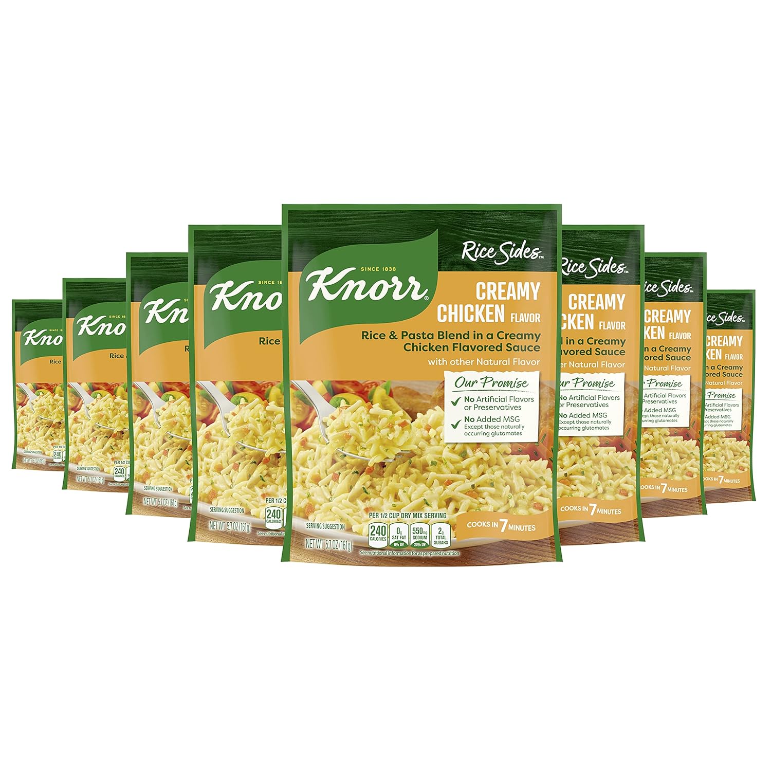Knorr Rice Side Dish, Creamy Chicken, 5.7 oz (8-Count)