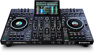 Denon DJ PRIME 4+ Standalone DJ Controller & Mixer with 4 Decks, Wi-Fi Music Streaming, Drop Sampler, 10.1" Touchscreen, Light Control, Internal FX