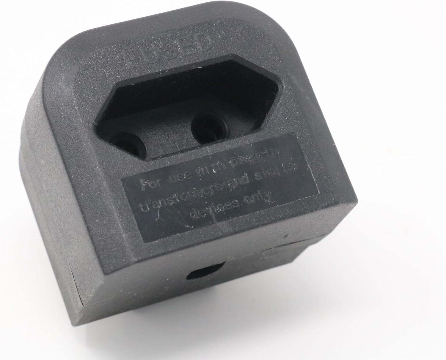 Visua Euro Transformer to UK Converter. 2 Pin European Power Supply to UK Plug. European to UK Adapter in Black.