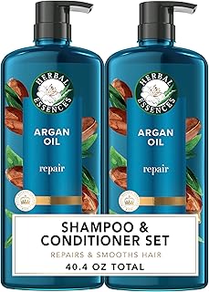 Herbal Essences Argan Oil Repair Shampoo & Conditioner Set, Moisturizes & Smoothes, Paraben-Free, Color-Safe, pH-Balanced, Citrus Scent, 20.2 Fl Oz, 2-Pack
