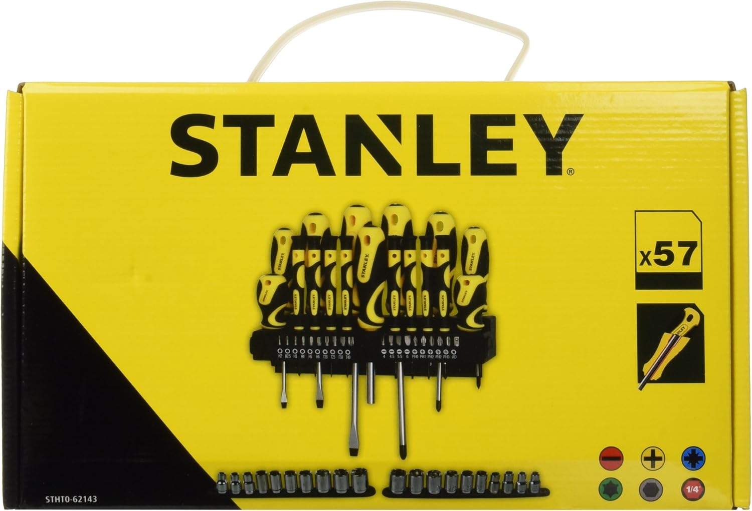 Stanley STHT0-62143 57 Piece Screwdriver, Bit and Socket Set, STHT0-62143
