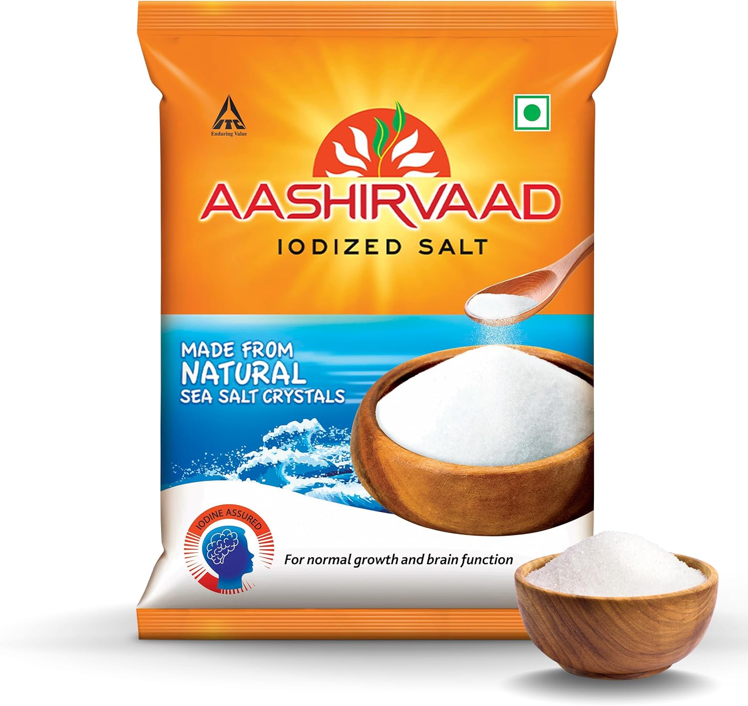Aashirvaad Salt - Iodised, 1 kg Bag