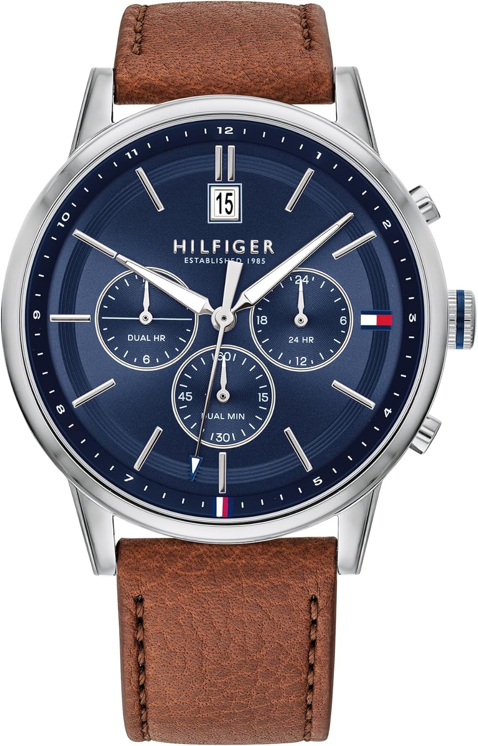 Tommy Hilfiger Analogue Multifunction Quartz Watch for Men with Stainless Steel Bracelet or Leather Strap