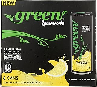 Green Soda Sparkling Lemonade with Real Fruit Juice, Naturally Sweetened, No Artificial Sweeteners, Natural Flavors, 66.9 Fluid Ounce (Pack of 4)
