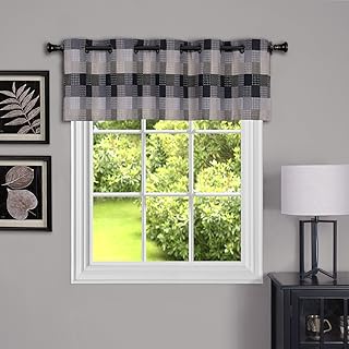 Achim Home Furnishings Harvard - Valance w/10 Sm Grommets - 58 x 14 - Black