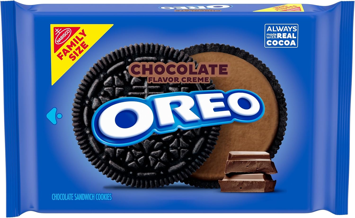 OREO Chocolate Creme Chocolate Sandwich Cookies, Family Size, 18.71 oz